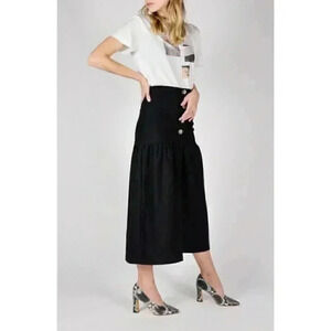 Rita Row Beauty in the Buttons Wool Skirt